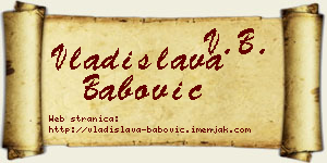 Vladislava Babović vizit kartica